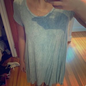 Blue t-shirt dress